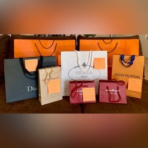 Designer paper shopping bags - assorted